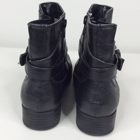 Great Northwest Tidal Wave Ankle Booties Boots Womens Size 8.5 Black Side Zip - Picture 7 of 12